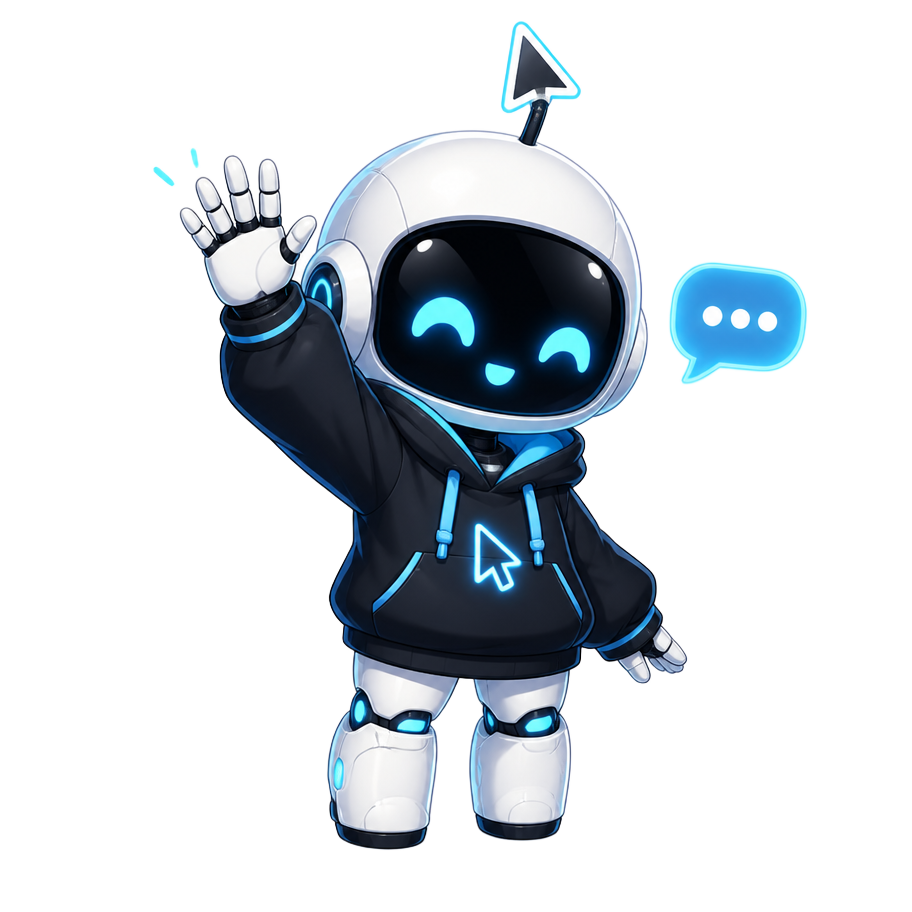 Mascot waving goodbye